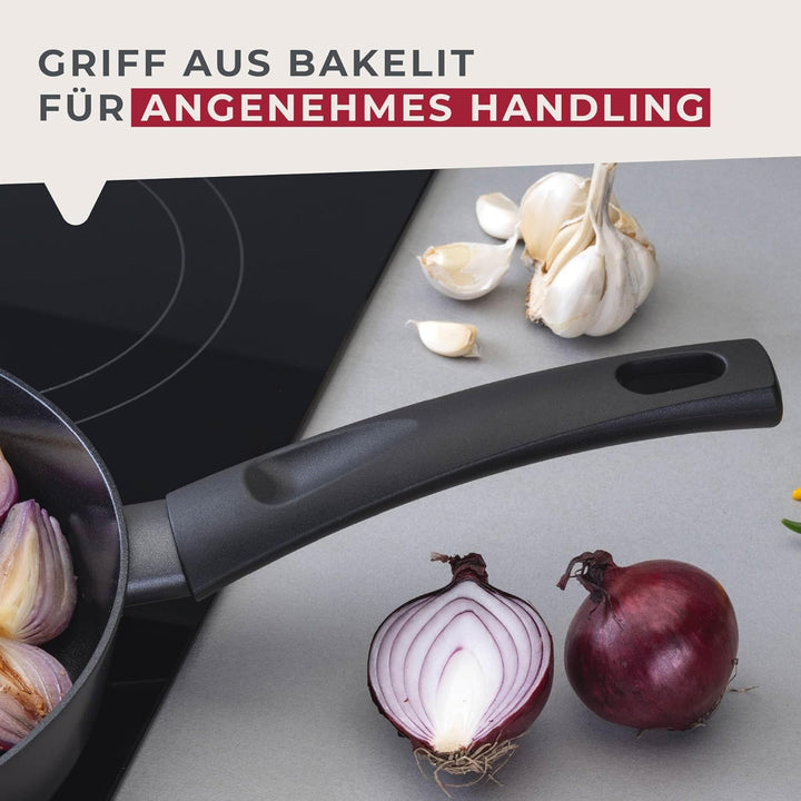 FACKELMANN Pfannenset Highrise 2-tlg Ø 24/28 cm – Antihaft-Bratpfannen aus recyceltem Aluminium, PFA