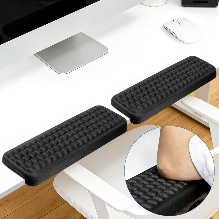 L-förmige Schreibtisch-Armauflage, 2erSet mit Memory-Schaum-Handgelenk-und Ellbogenauflage, ergonomi