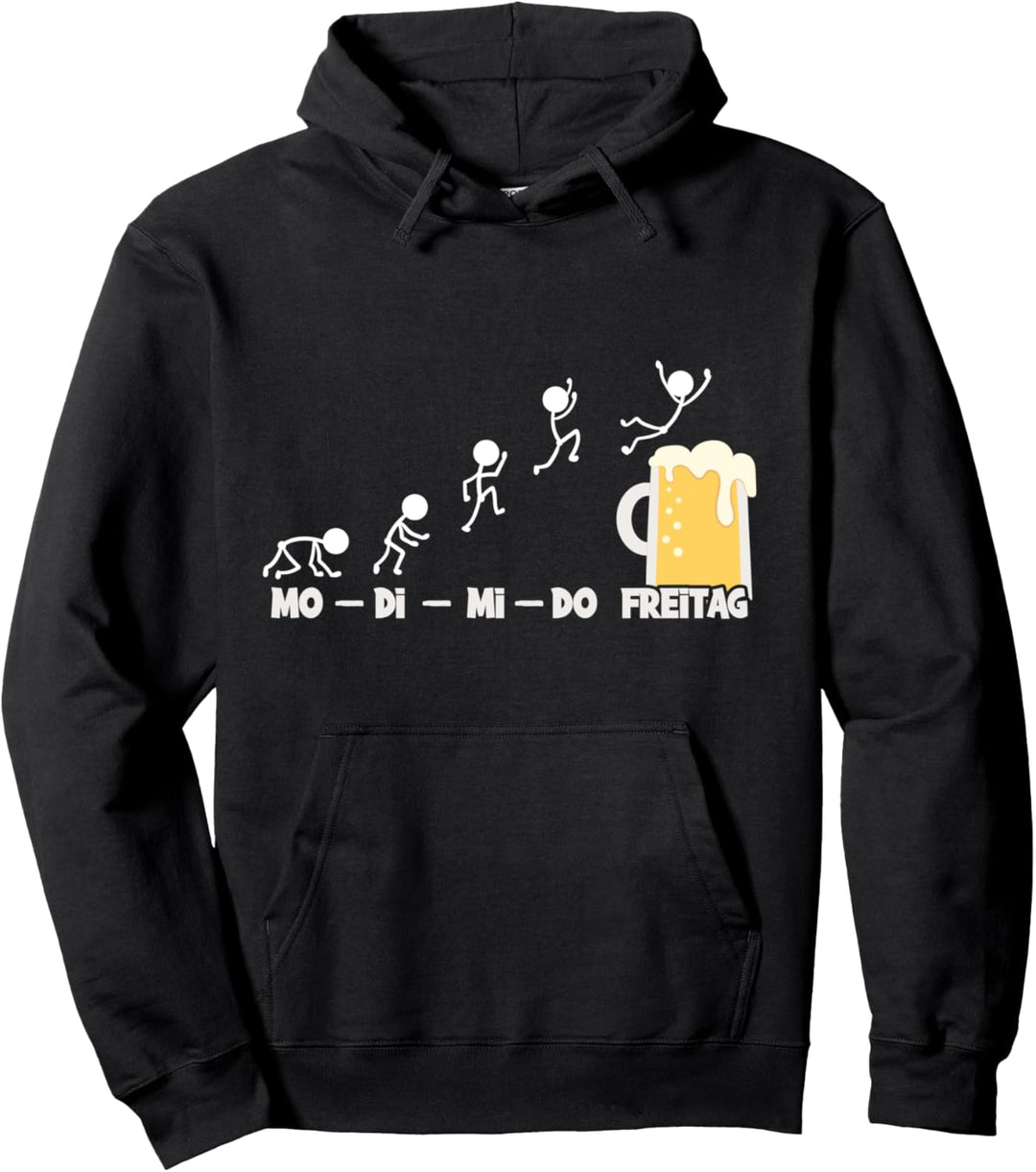 Bier Woche Montag Freitag Wochenende lustiges Bierfan Bier Pullover Hoodie