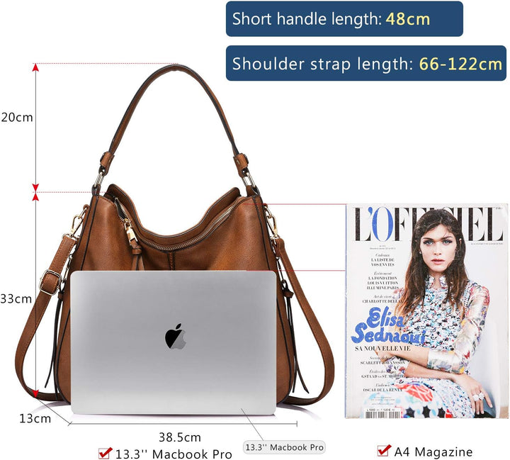 Realer Handtasche Damen Shopper Tasche Tote Leder Umhängetasche Gross Schultertasche Frau Elegant He