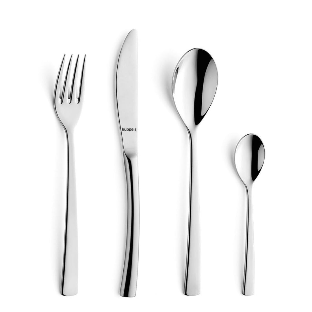 KUPPELS | Besteckset SOUL 24-teilig | Raffiniertes Besteck Set 6 Personen | Hochglanzpoliert | Edels