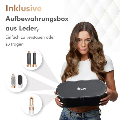 Dryze airstyler 5 in 1, lockenstab, haartrockner, warmluftbürste, föhnbürste, föhn… (- Inklusive Led