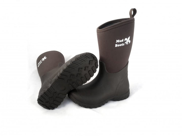 PS Pferdeartikel Mud Boot - Neopren Stiefel, Gummistiefel, halbhoch, Rain Boots 37 EU Braun, 37 EU B