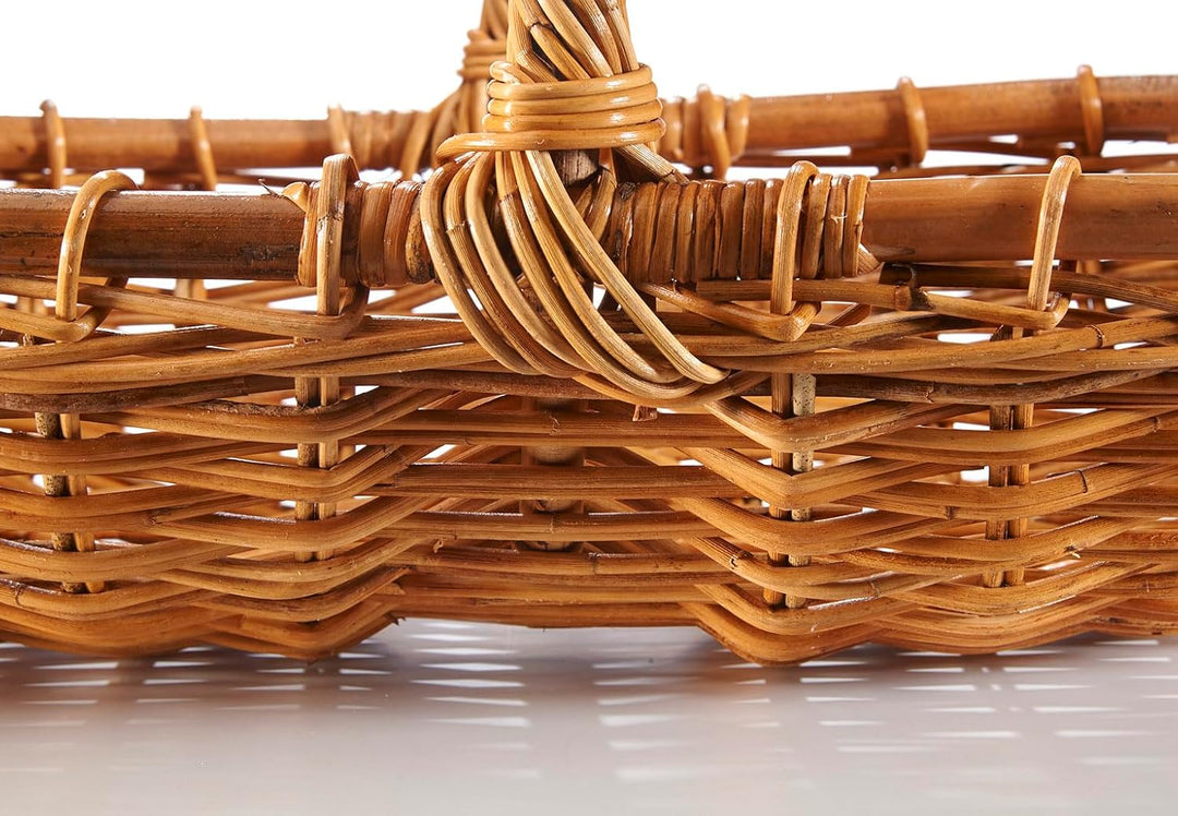 Kobolo Erntekorb Rattankorb Henkelkorb Korb - geflochtenes Rattan - lacak
