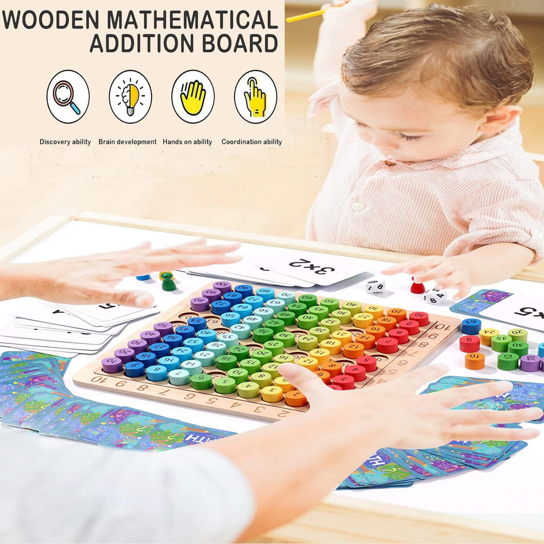 Multiplikationsbrett,1x1 Lernen Spiel für Grundschüler,Montessori Mathe Spielzeug Multiplikationstaf
