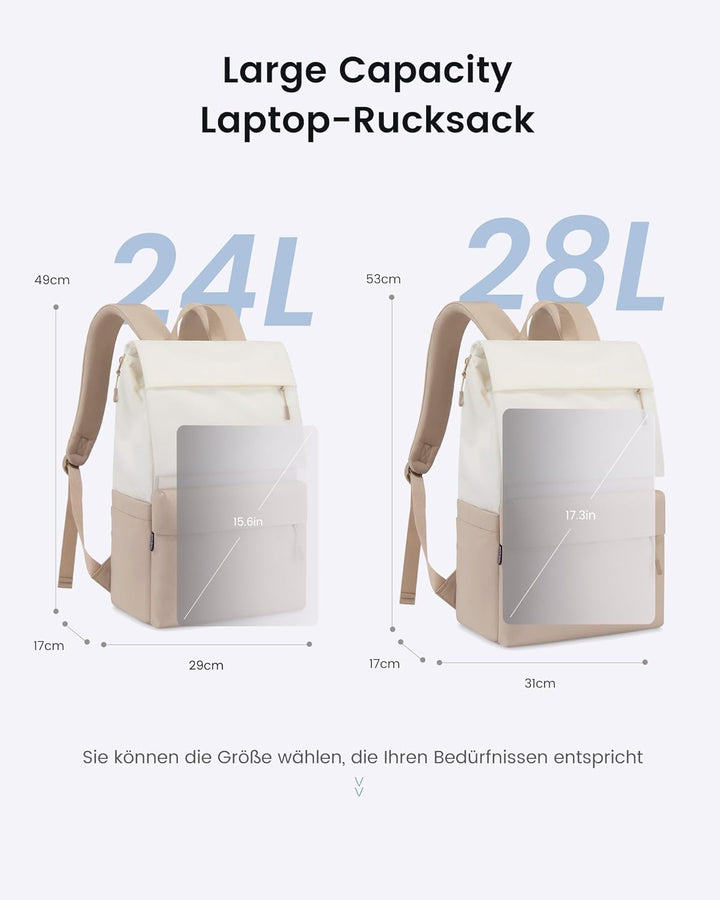 LOVEVOOK Rucksack Damen Herren, 17,3 Zoll Wasserdicht Laptop Rucksäcke Gross Schulrucksack Teenager,