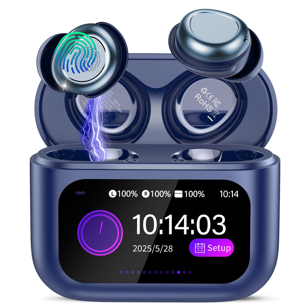 ZYHKON Bluetooth Kopfhörer, Bluetooth 5.4 Schlafkopfhörer In Ear mit Touchscreen, 48H Spielzeit Mini