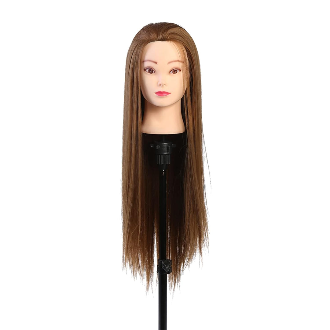 Hairart Seidiges Echthaar-Puppe, 28 X 19 X 16 Cm, Make-up-Schaufensterpuppe, Friseur-Training, Kosme