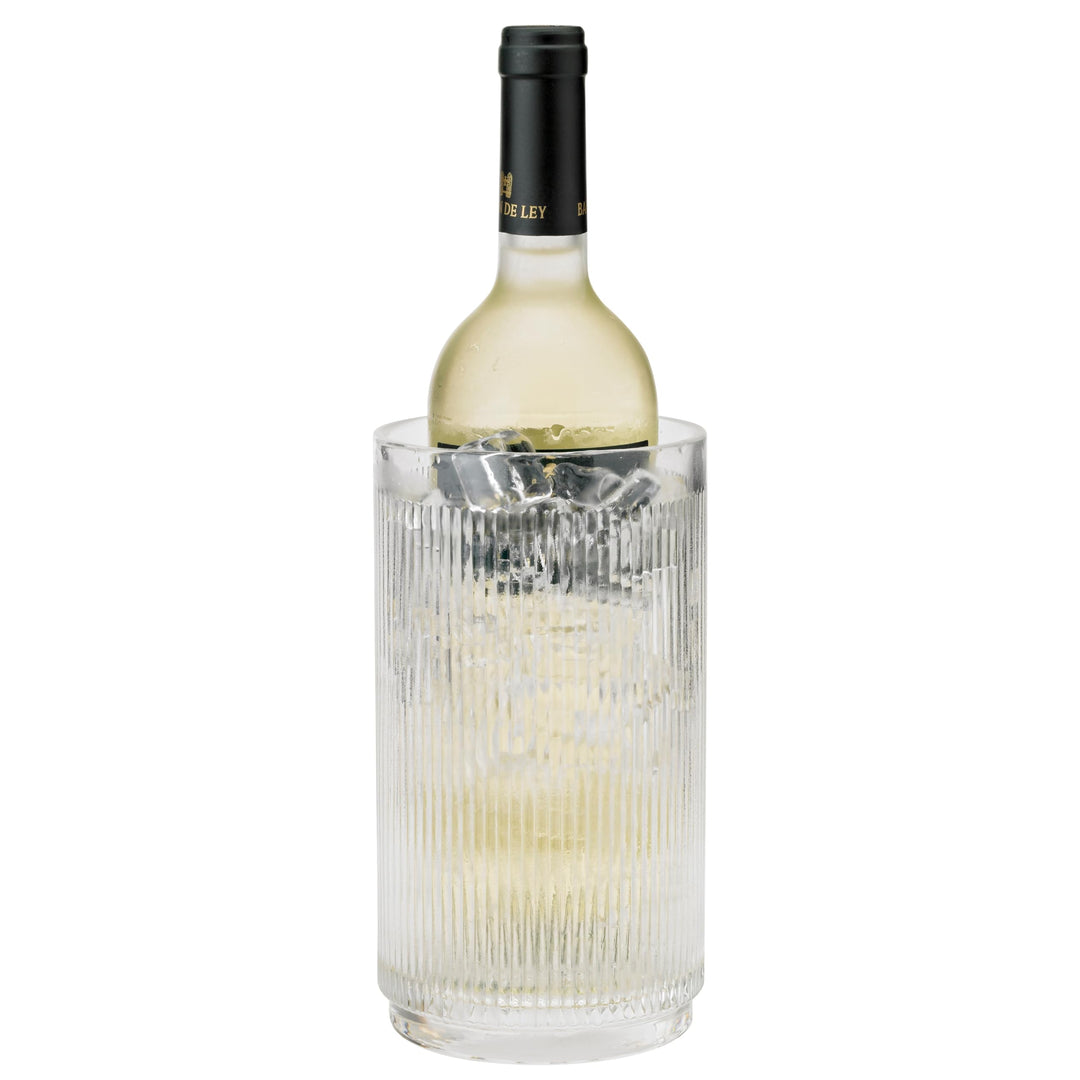 Stelton Pilastro geriffelter Weinkühler aus Glas - Gefrierschrankfest - Spülmaschinenfest - Dänische