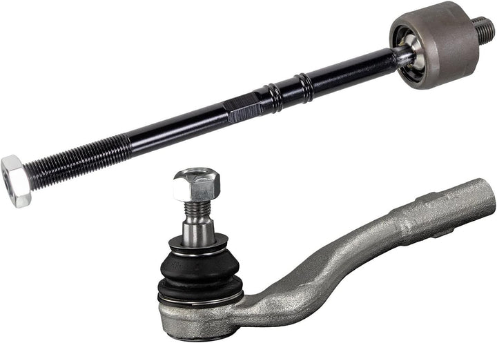 febi bilstein 40140 Spurstange mit Endstück, Mutter und Sicherungsmutter , 1 Stück Vorderachse links