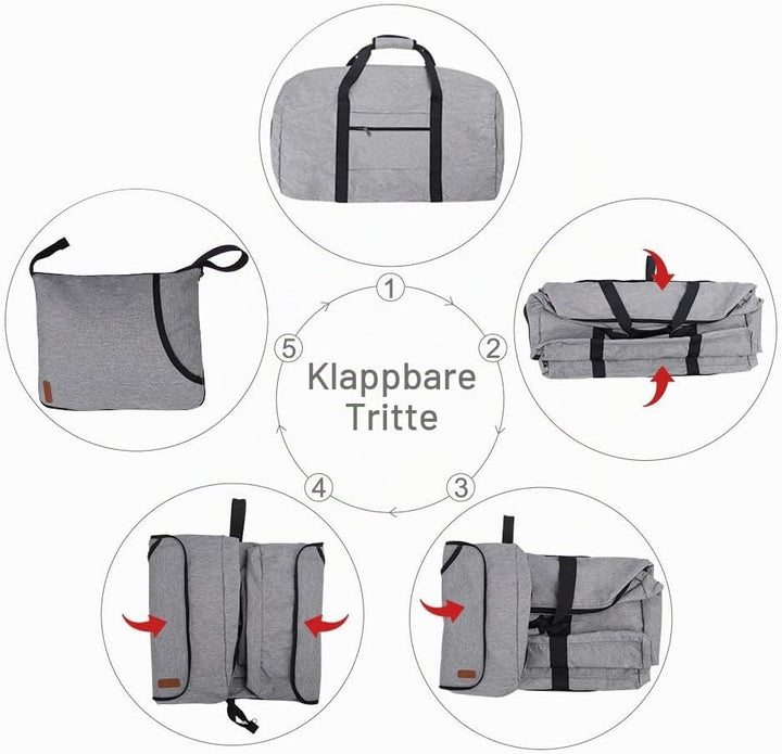 Vogshow Reisetasche grosse Faltbare 80L, Weekender Übernachtungstasche Seesack wasserdicht Sporttasc