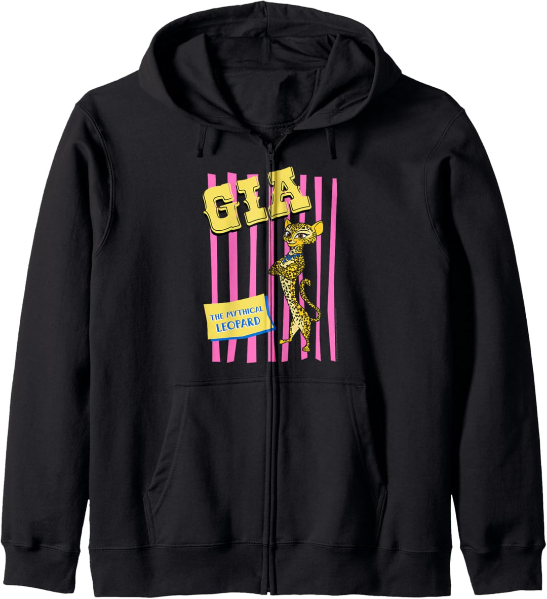 Madagascar Gia Circus Leopard Striped Poster Kapuzenjacke