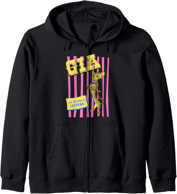 Madagascar Gia Circus Leopard Striped Poster Kapuzenjacke