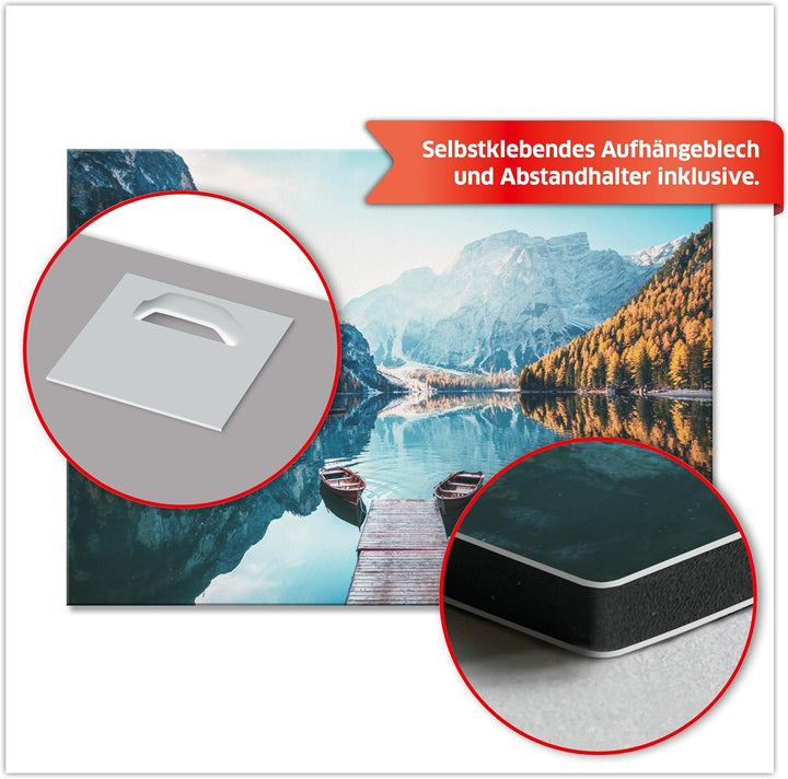Primus Print - Wandbild Glasbild - Acrylglas Aludibond (Aluminium, See 84,1x59,4 cm) Aluminium See,