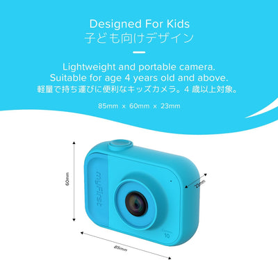 myFirst Camera 10 - Digitale Minikamera für Jungen Mädchen Alter 4-19 Jahre 5MP Video Foto Unterstüt