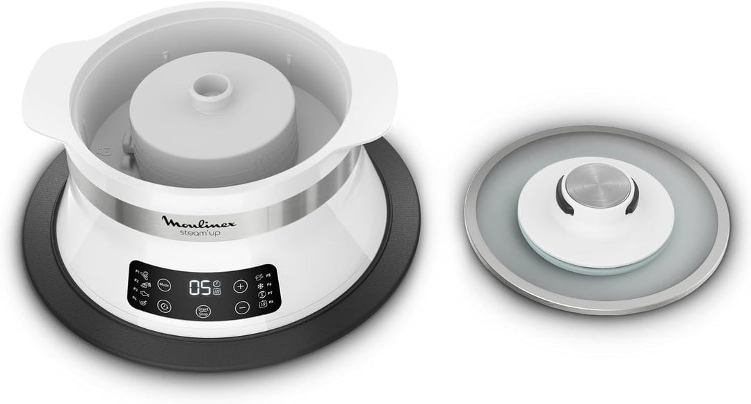 Moulinex Steam’Up Cuiseur Vapeur Steam Up Dampfgarer mit 8 Programmen, passt Sich an alle Formen von