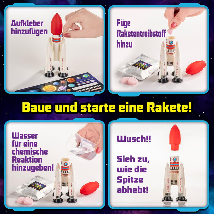 Original Stationery Space Science Set, Weltraum Wissenschaftslabor, Sonnensystem Projekt mit Rakete,