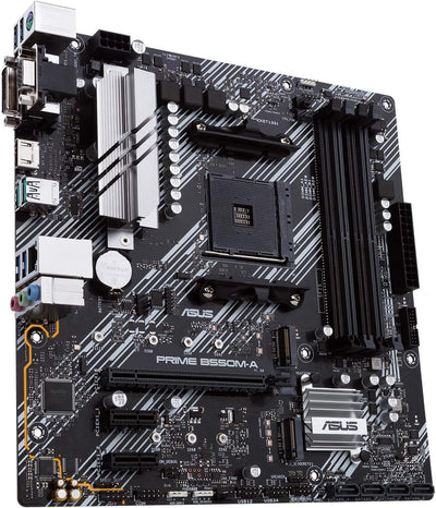 ASUS Prime B550M-A CSM Mainboard Sockel AM4 (Micro ATX, Ryzen, PCIe 4.0, 2X M.2, 1Gbit/s-Ethernet, W