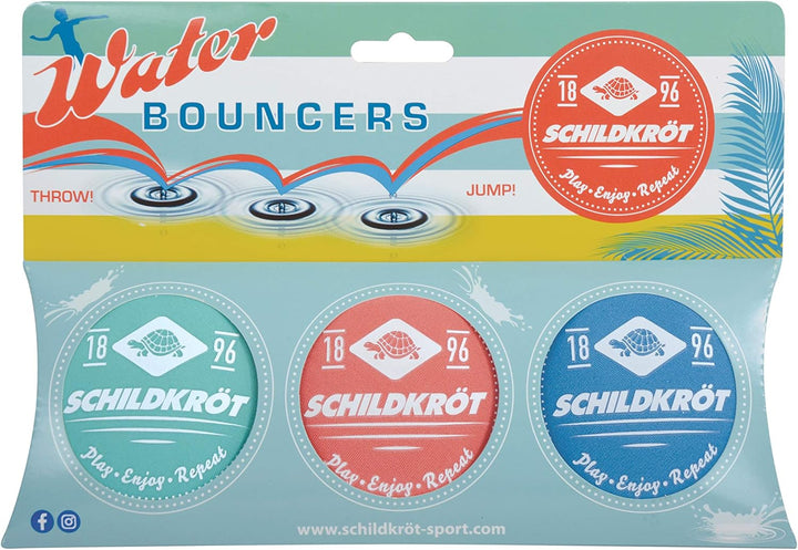 Schildkröt Neopren Water Bouncers, DREI silikongefüllte Neoprenkissen die auf der Wasseroberfläche s