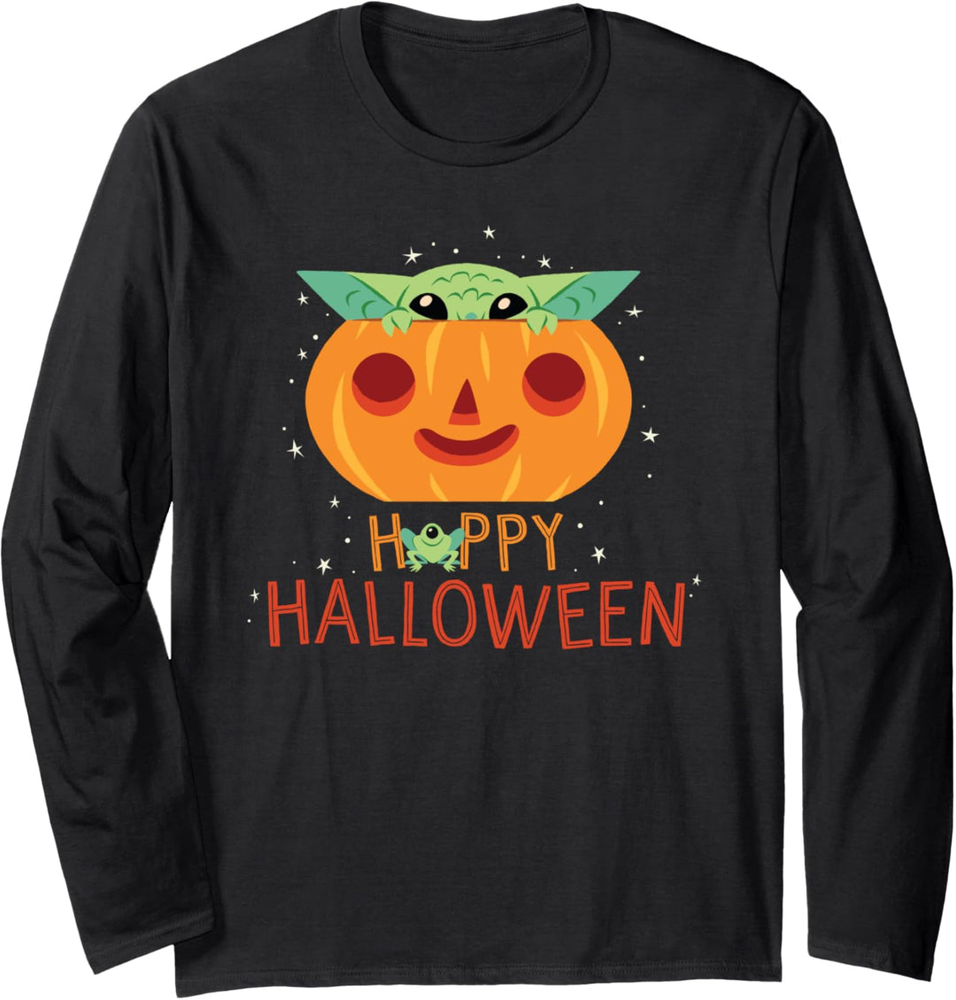 Star Wars The Mandalorian Grogu Happy Halloween Langarmshirt