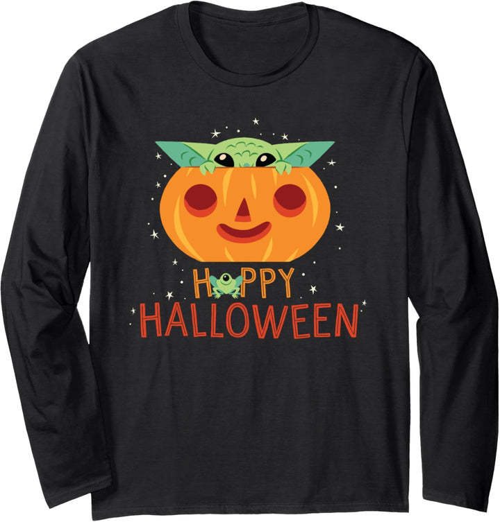 Star Wars The Mandalorian Grogu Happy Halloween Langarmshirt