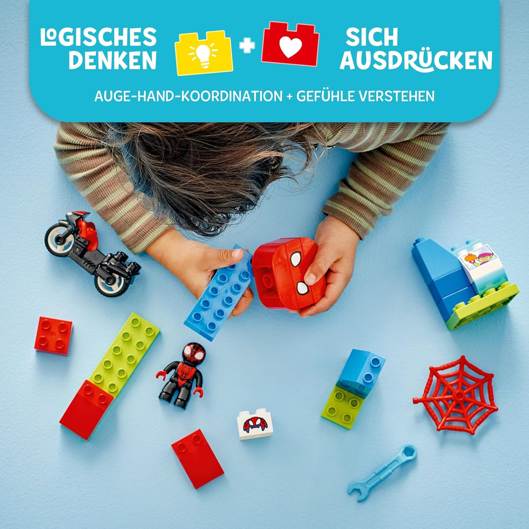 LEGO DUPLO Marvel Spins Motorrad-Abenteuer, Fantasy-Spielset zur TV-Serie Spidey und Seine Super-Fre