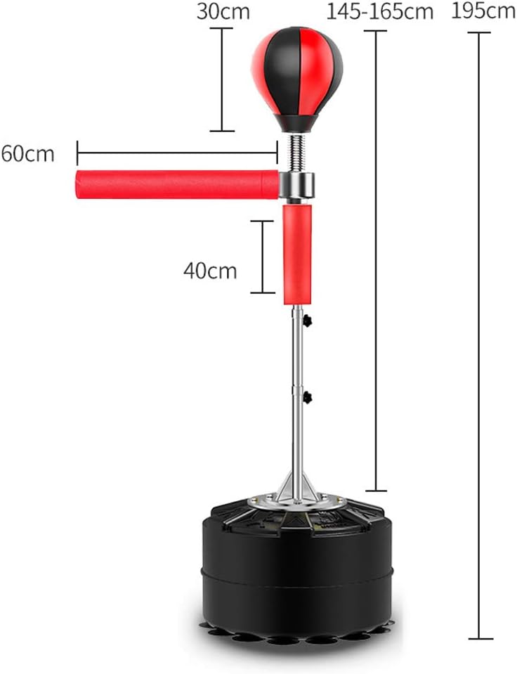 Boxsack Stehend Profi Punching Ball Erwachsene Mit 360 ° Reflex Bar,Stand Boxsack Verstellbar Hohe 1