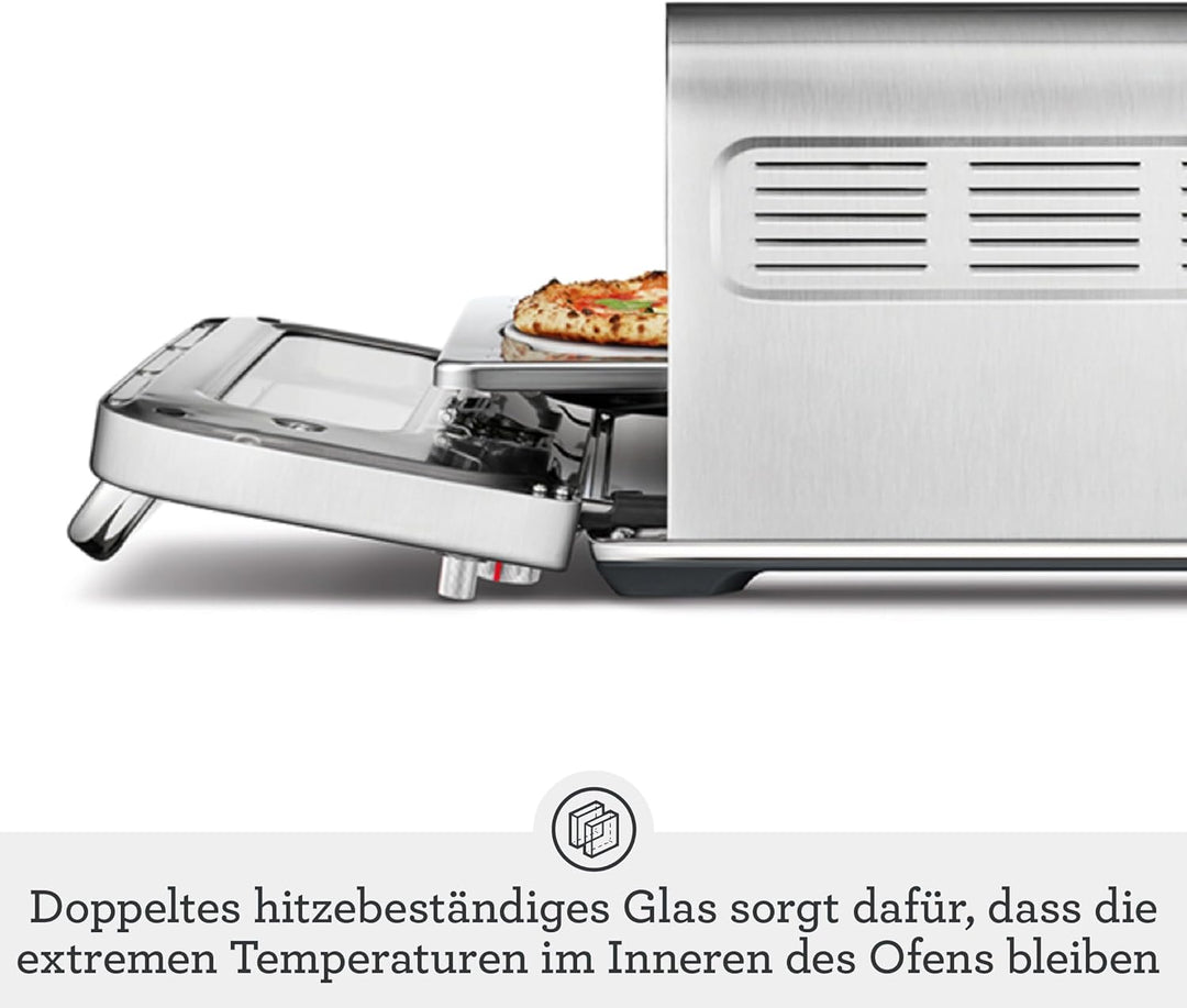 Sage Appliances the Smart Oven Pizzaiolo Pizzaofen Brushed Stainless Steel edelstahl