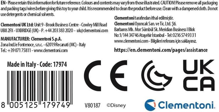 Clementoni Clemmy Disney Stitch Bus - Sensorik-Spielzeug mit weichen Blöcken & Zwei Figuren von Stit