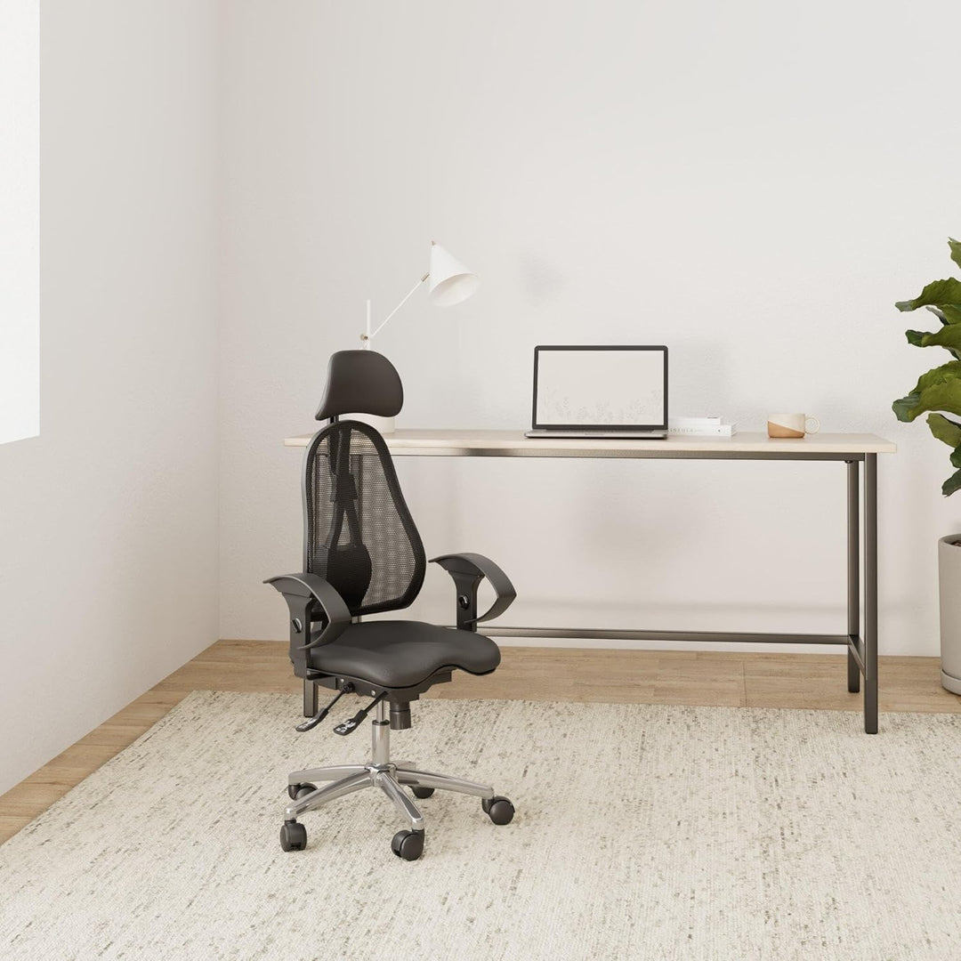 Topstar Sitness 45, Fitness-Drehstuhl, Bürostuhl, Schreibtischstuhl, inklusive höhenverstellbare Arm