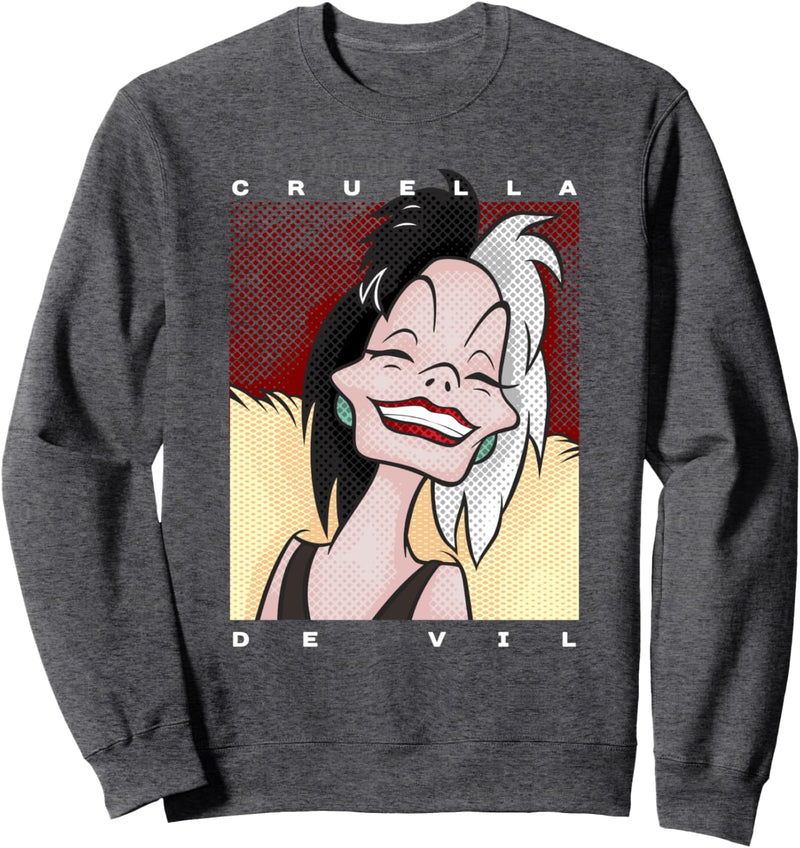 Disney Dalmatians Cruella Smile Portrait Sweatshirt