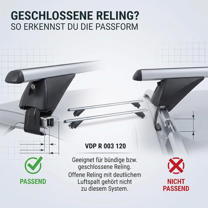 Alu Dachträger RB003 kompatibel mit Volvo XC40 (5Türer) ab 2018