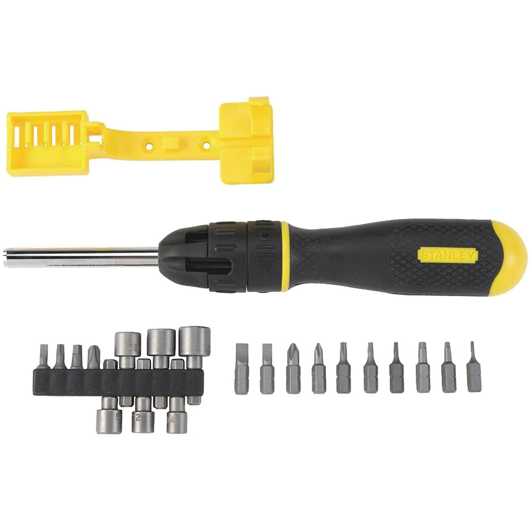 STANLEY Schraubendreher-Set, Multibit, Ratschen, 20 Stück (62-574)