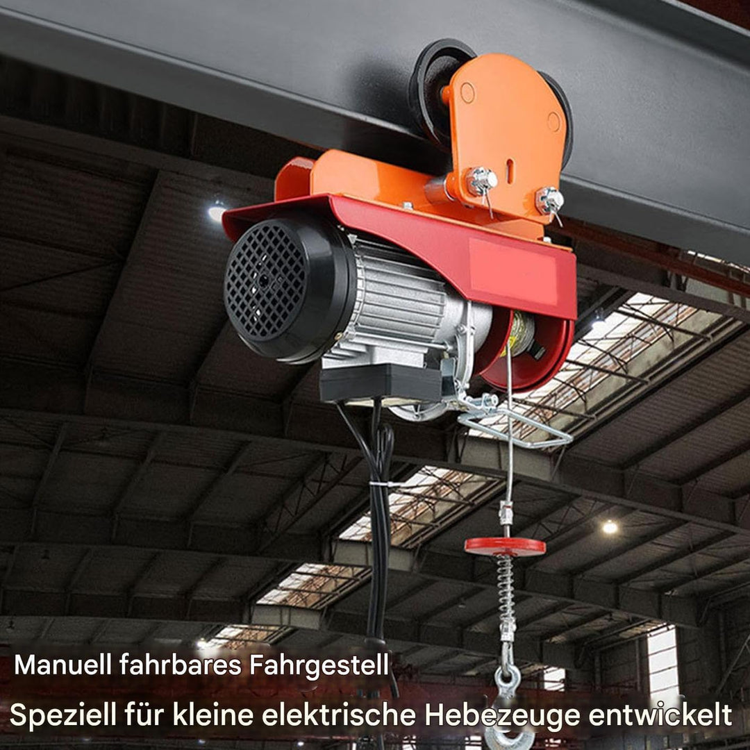 Elektrische Laufkatze mit Hubwinde | Haushalts-Klein Kran,Flexibler Elektro Flaschenzug Handlaufkatz