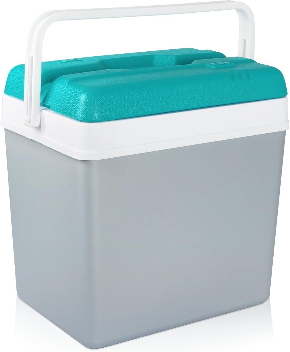 Kühlbox Isolierbox Kühltasche Camping Thermobox Isoliertasche Grau Kühlbox 24L, Kühlbox 24L