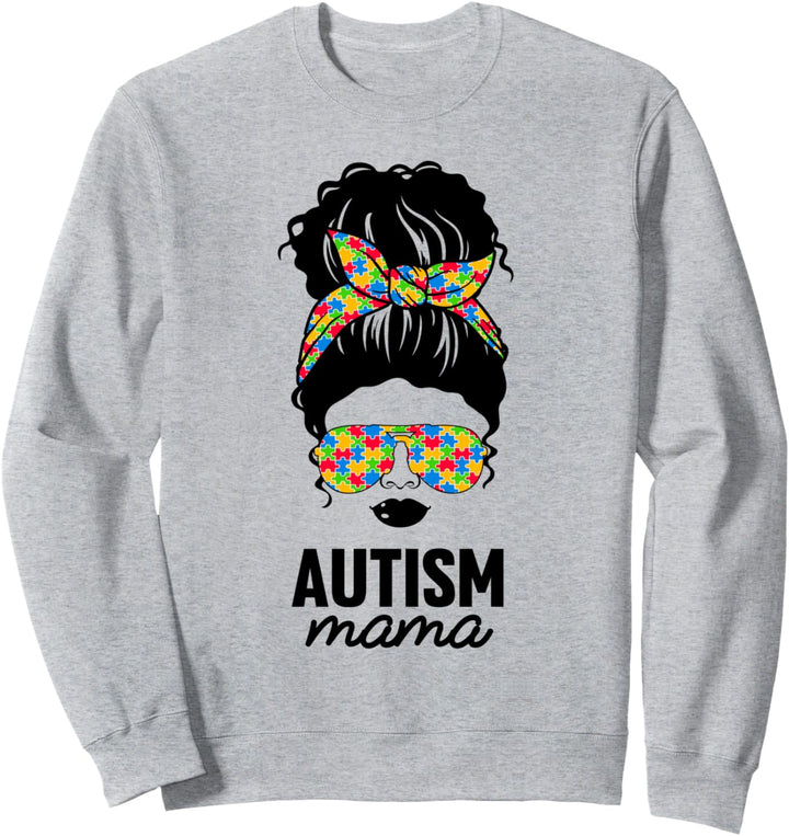 Schwarze Autismus Mama Autismus Bewusstsein Mama Autistik Afrofrauen Sweatshirt