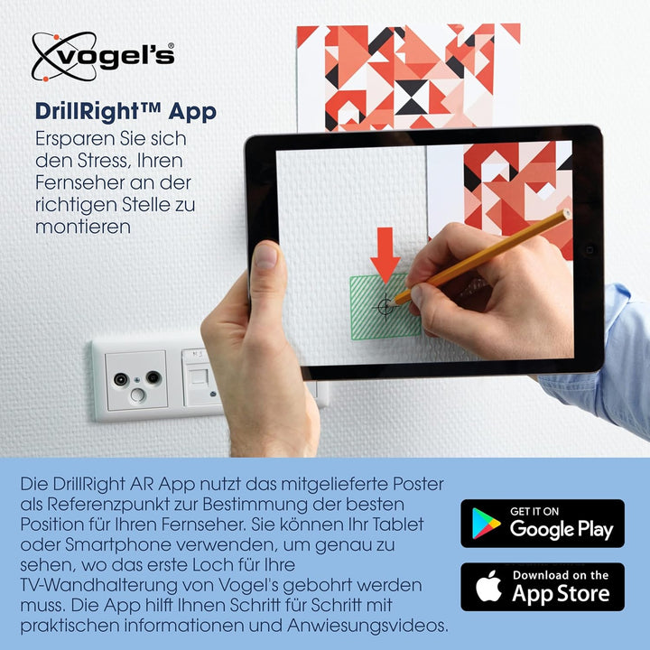 Vogel's Comfort TVM 3645 Schwenkbare TV-Wandhalterung für 40-77 Zoll Fernseher, Max. 35 kg, Schwenkb