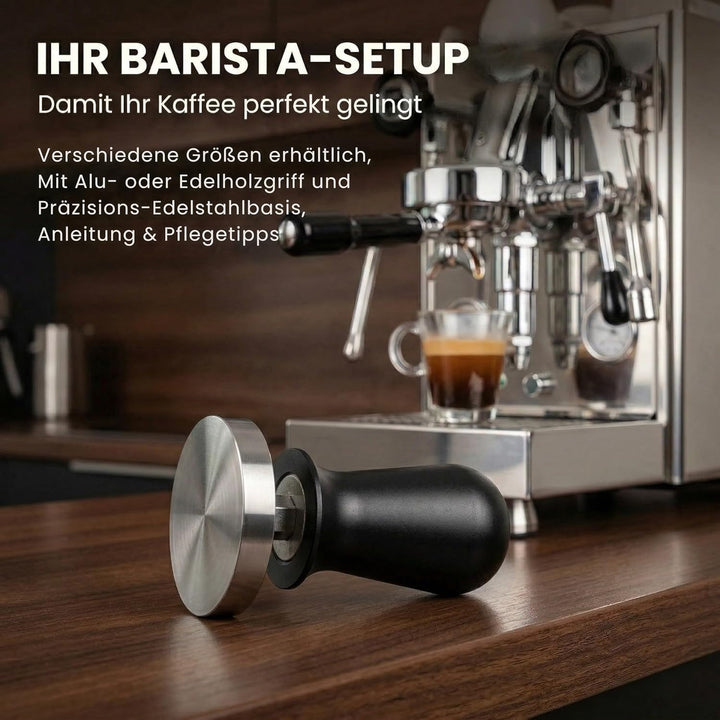 scarlet espresso | Tamper »Perfetto« für Barista; auf 35 lbs Anpressdruck kalibiriert; mit Alu- oder