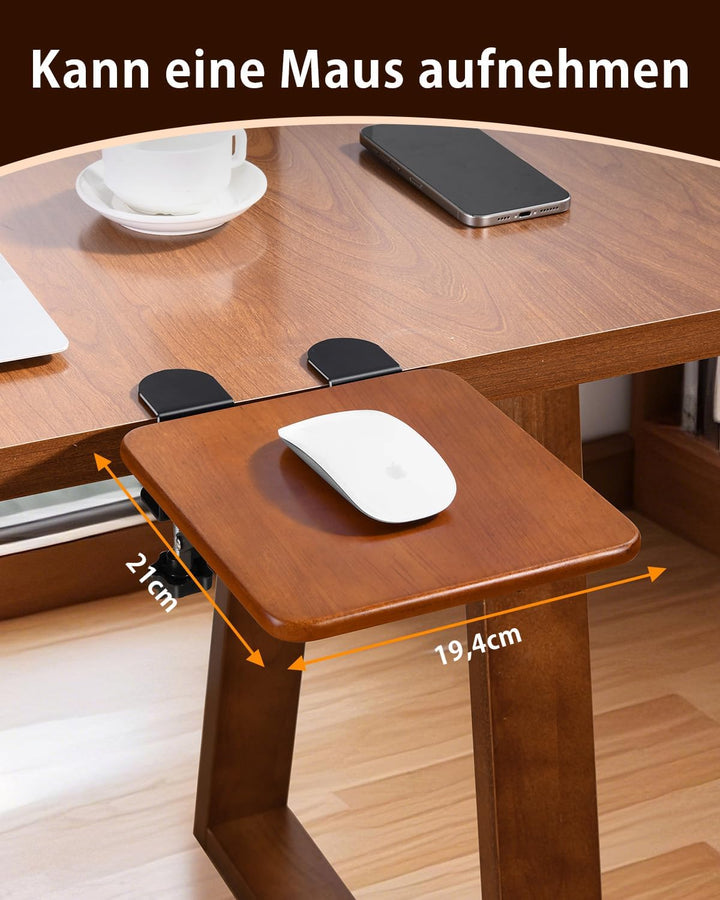 Ergonomische Schreibtisch Verlängerung,20,8x19,3 cm Armauflage Schreibtisch,90° klappbare Unterarmst