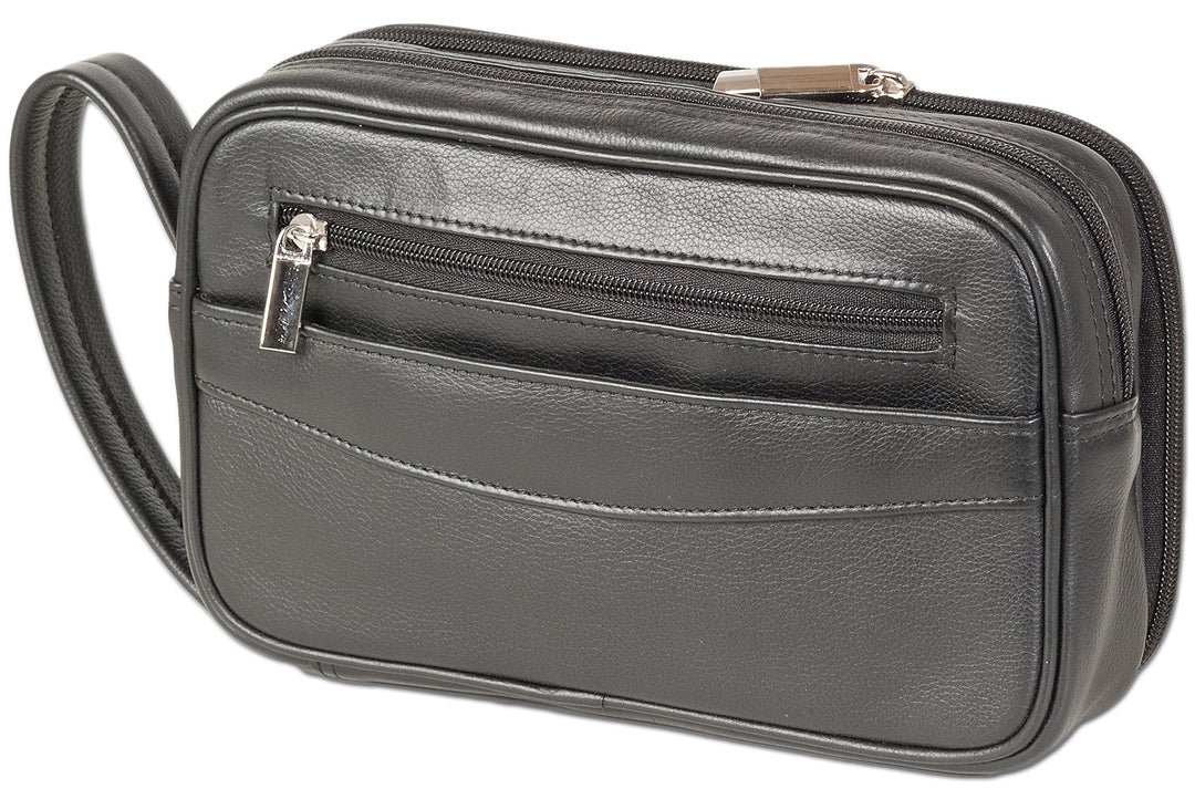 Rimbaldi HANDGELENKTASCHE HANDSCHLAUFE VIELE FÄCHER (Masse L*H*T: ca. 25 * 15 * 7 cm) Rind-Nappalede