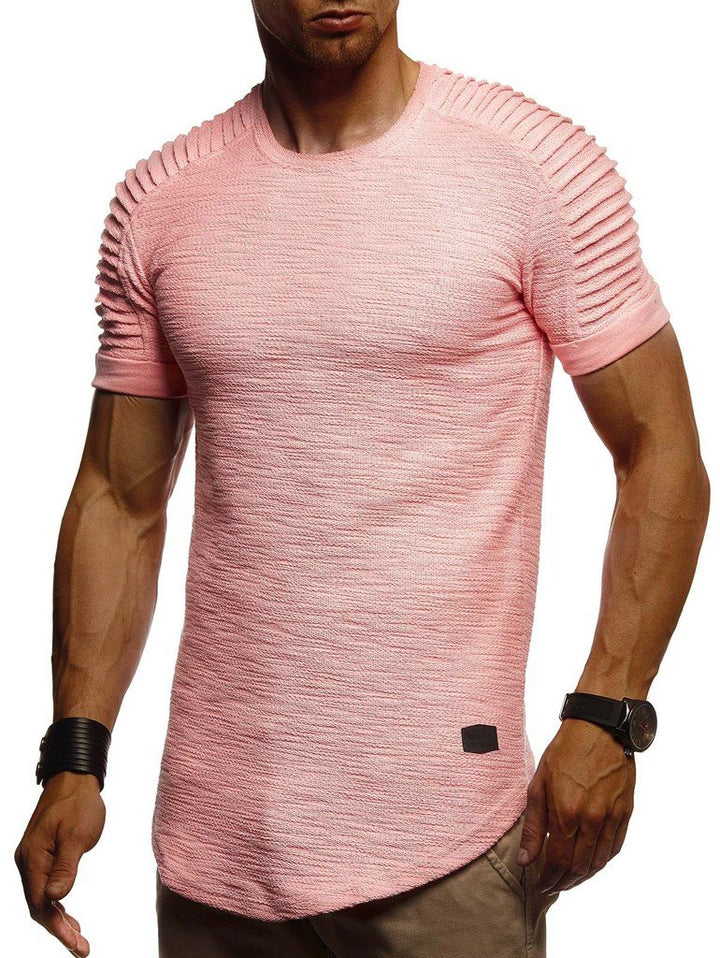 Leif Nelson T-Shirt Herren Sommer mit Rundhals-Ausschnitt, Regular Fit Herren-T-Shirt aus 100% Baumw