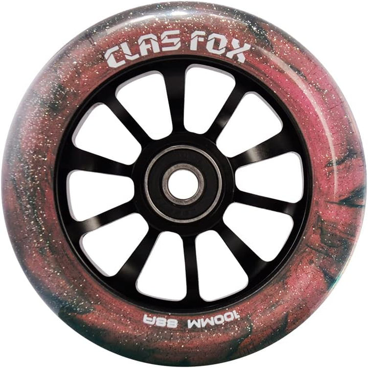 CLAS FOX Pro Stunt Scooter Rollen Roller Räder Wheels 100mm EIN Paar mit ABEC-9 Kugellager CNC Metal
