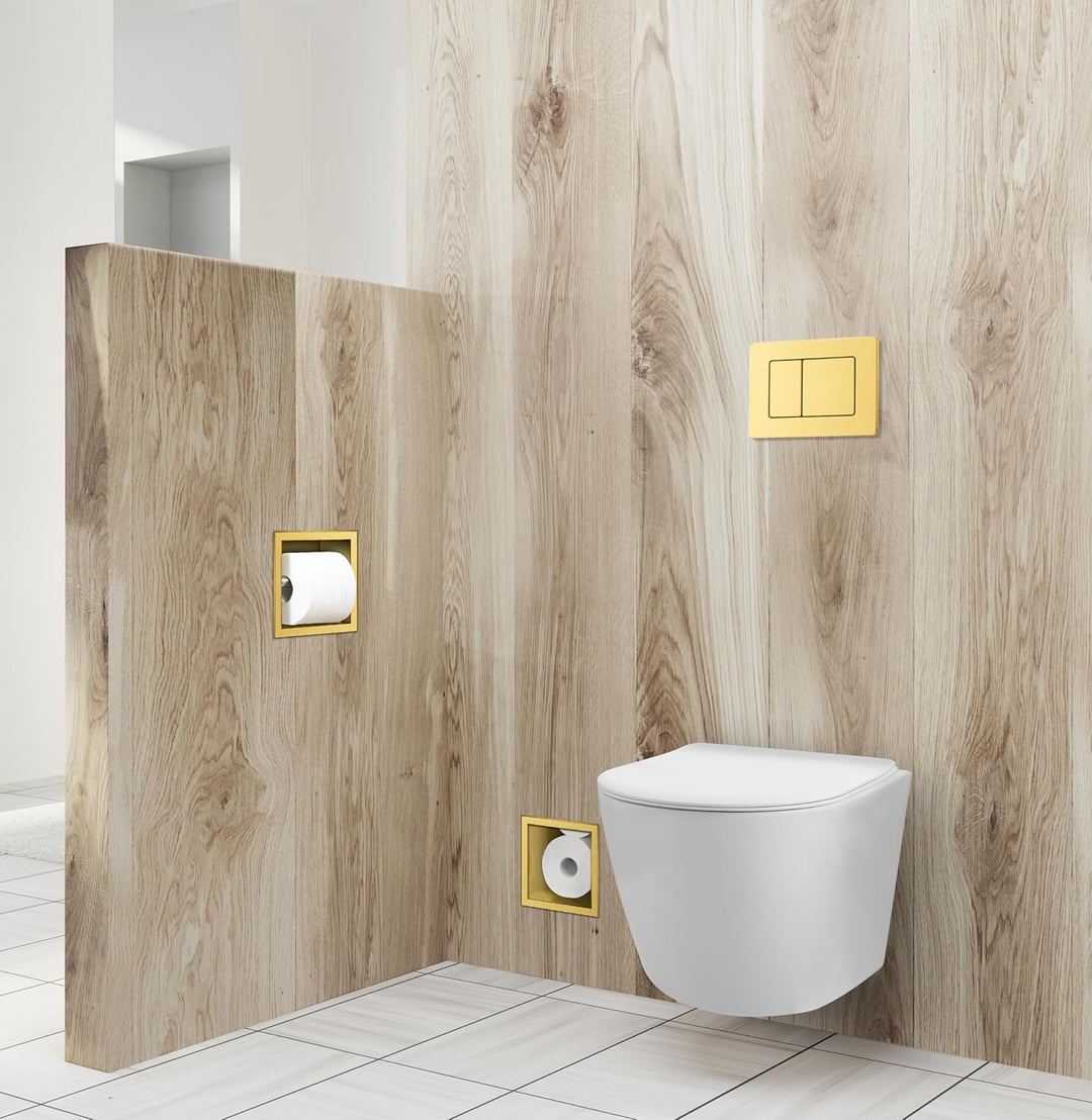 Balneo Toilettenpapierspender mit Magazin für 6 Rollen, Toilettenpapierhalter für Badzimmer, Install