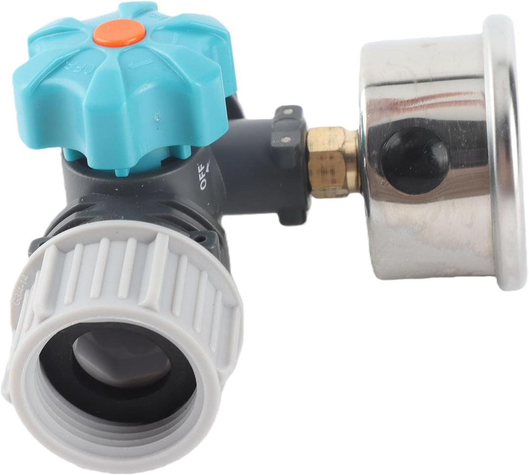 AYNEFY Wasserdruckventil, G3/4 Zoll, verstellbares Wasserdruckregelventil mit Manometer, Gewächshaus