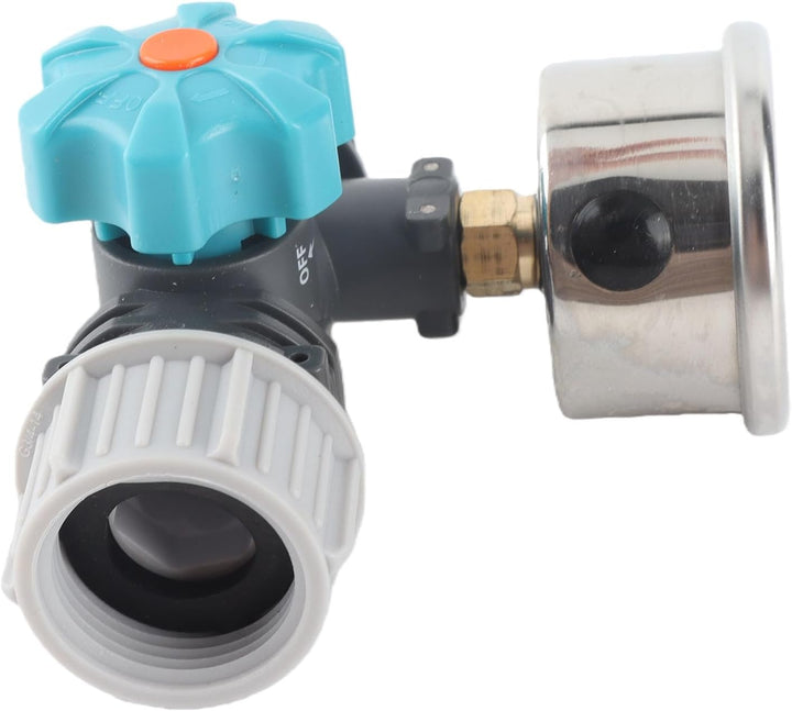 AYNEFY Wasserdruckventil, G3/4 Zoll, verstellbares Wasserdruckregelventil mit Manometer, Gewächshaus