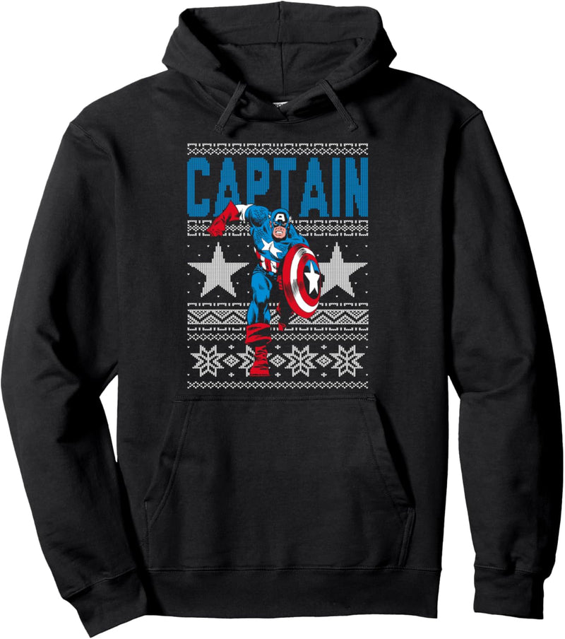 Marvel Captain America Stars Ugly Weihnachten Pullover Hoodie