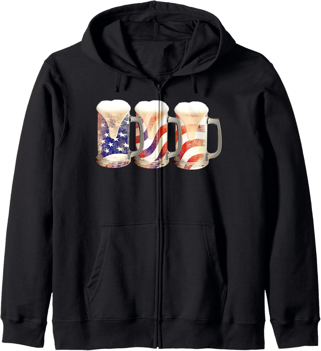 Beer American Flag 4th of July | Great US Patriotic America Kapuzenjacke
