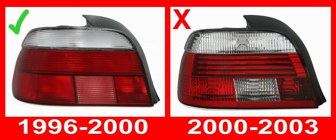 AD Tuning 960072 Rückleuchten Set (2-teilig), Klarglas Rot Weiss, Facelift Optik