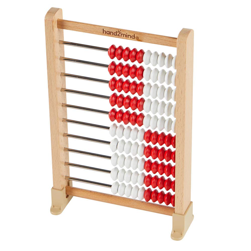 Learning Resources Mini-Rechenrahmen mit 100 Perlen, Set mit 25 Stück, Abakus, Mathematik-Abakus für