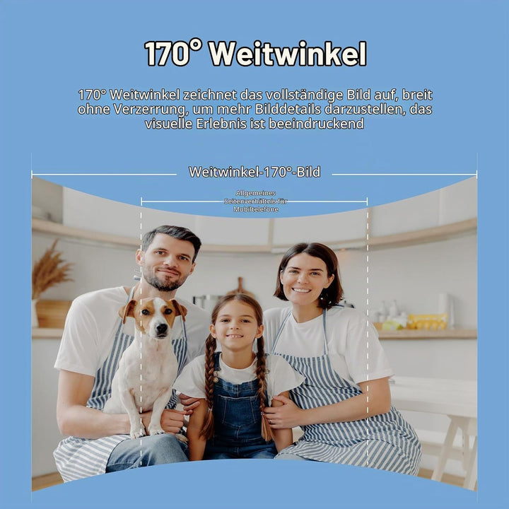 1080P-Körperkamera mit Audio und Video, 180° drehbares Objektiv, Infrarot-Nachtsicht Videokamera mit